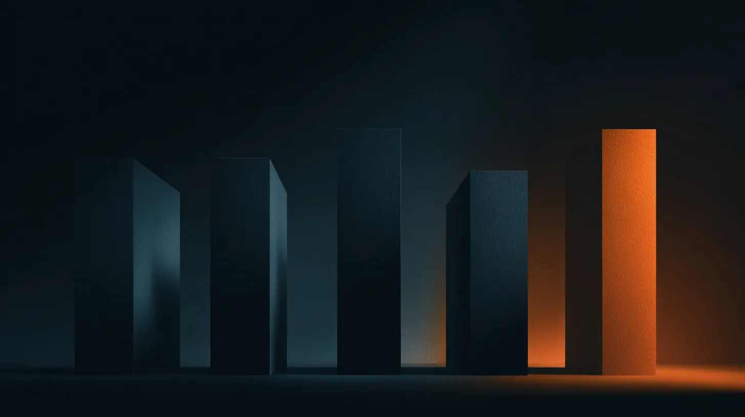 Diagonal orange-on-navy pattern representing the picks-and-shovels theme